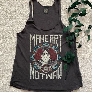 Make Art Not War tank top
